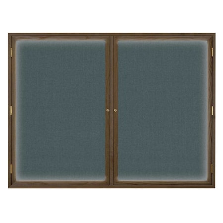 United Visual Products Triple Door Indoor Enclosed Easy Tack Bo UV306EZ-MARBLE-BRONZE